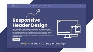 How To Create a Responsive Header | Responsive Web Design Tutorial For Beginner