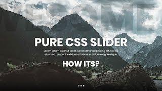 Pure CSS Slider | Slider Like Tesla.com | How Its?