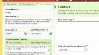 How to create a website form using Wufoo