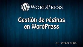 Curso WordPress #8 Gestión de Páginas