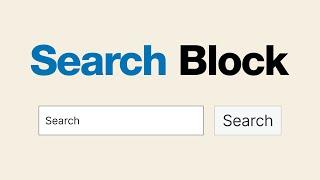 How to Use the WordPress Search Block