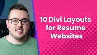 10 Divi Layouts for Resume Websites