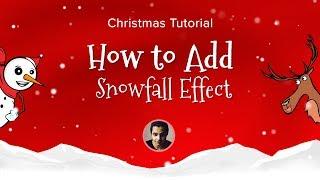 How to Add a Christmas Snow Effect With CSS in Elementor