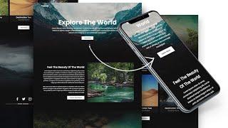 Build a Complete Responsive Website from Scratch | Travel Landing Page Website Design using HTML CSS