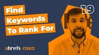 How to find the keywords to rank for [OSEO-19]
