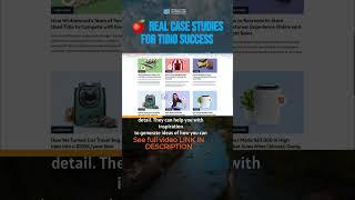 Real case studies for Tidio success #shorts