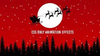 CSS Only Animated Background Effects | Html CSS Christmas Animation