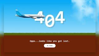 Creating an Animated 404 Page using HTML & CSS | Responsive Web Design