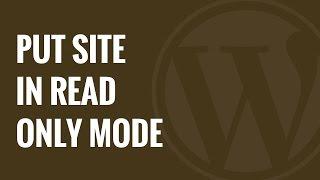 How to Put Your WordPress Site in Read Only State for Site Migrations and Maintenance