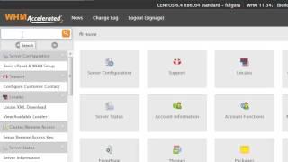 Using the Quick Search Feature in WHM