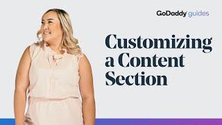 How to Add & Customize Your GoDaddy Website Sections