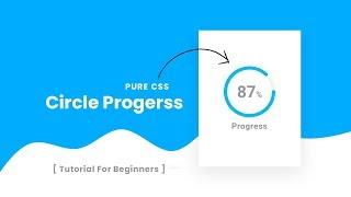 Circle Progress Bar Using Html CSS and SVG | CSS Percentage Circle