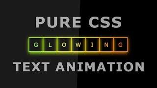 Glowing text effect with pure CSS3