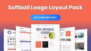 Get a FREE Softball League Layout Pack for Divi