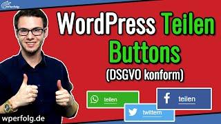 WordPress Social Media Teilen-Buttons einfügen (DSGVO konform in 2022): Shariff Wrapper Tutorial