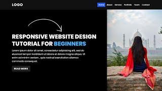 Responsive Website Design Tutorial For Beginners Using HTML CSS & Javascript