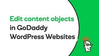How to Edit Content on Your GoDaddy WordPress Website | GoDaddy Help