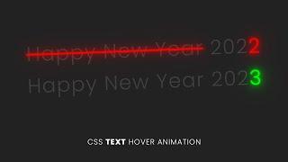 CSS Text Hover Animation Effects | 2023