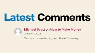 How to Use the WordPress Latest Comments Block