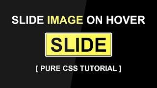 Slide Image On Hover Using CSS Transition - Pure CSS Tutorial